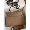 Hermes Kelly Lakis 32 Handmade Bag In Taupe Swift Calfskin