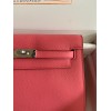 Hermes Kelly Danse II Handmade Bag In Rose Lipstick Evercolor Calfskin