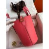 Hermes In The Loop 18 Handmade Bag in Rose Lipstick Clemence Leatherther