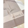 Hermes H Riviera Blanket in Beige Wool and Cashmere