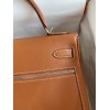 Hermes Kelly Lakis 32 Handmade Bag In Gold Swift Calfskin