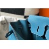 Hermes Birkin 30 Bag in Blue Jean Clemence Leather with GHW