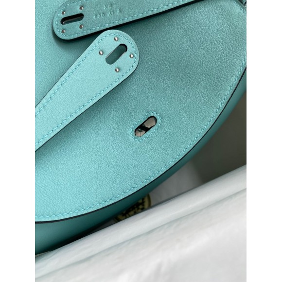 Hermes Lindy 26 Handmade Bag In Blue Atoll Swift Calfskin Hermes Lindy 26 Handmade Bag In Blue Atoll Swift Calfskin