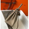 Hermes Kelly 32cm Retourne Bag in Tourterelle Clemence Leather GHW
