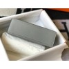 Hermes Kelly Pochette Clutch Bag In Blue Glacier Epsom Leather