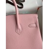 Hermes Birkin 25 Retourne Handmade Bag In Rose Sakura Epsom Calfskin