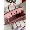 Hermes Birkin 25 Retourne Handmade Bag In Rose Sakura Epsom Calfskin