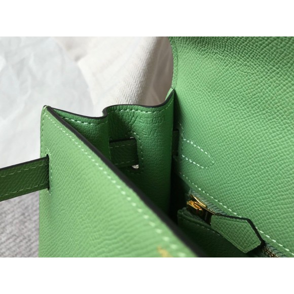 H**mes kelly 28cm sellier bag in vert cypres epsom calfskin ghw