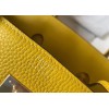 Hermes Birkin 35 Bag in Yellow Clemence Leather with GHW