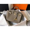 Hermes Birkin 25 Bag In Taupe Clemence Leather with GHW