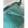 Hermes Lindy 26 Handmade Bag In Malachite Clemence Leather