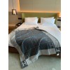 Hermes Avalon III Throw Blanket in Grey Wool and Cashmere