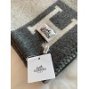 Hermes Avalon III Throw Blanket in Grey Wool and Cashmere