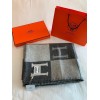 Hermes Avalon III Throw Blanket in Grey Wool and Cashmere