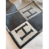 Hermes Avalon III Throw Blanket in Grey Wool and Cashmere