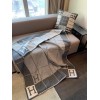 Hermes Avalon III Throw Blanket in Grey Wool and Cashmere