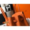 Hermes Birkin 30 Bag in Orange Clemence Leather with GHW