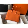 Hermes Birkin 30 Bag in Orange Clemence Leather with GHW