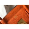 Hermes Birkin 30 Bag in Orange Clemence Leather with GHW