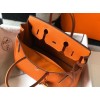 Hermes Birkin 30 Bag in Orange Clemence Leather with GHW