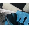 Hermes Birkin 25 Bag In Blue Jean Clemence Leather with GHW