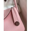 Hermes Lindy 26 Handmade Bag In Rose Sakura Clemence Leather