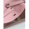 Hermes Lindy 26 Handmade Bag In Rose Sakura Clemence Leather