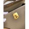 Hermes Kelly Sellier 28 Handmade Bag In Taupe Epsom Calfskin