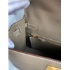 Hermes Kelly Sellier 28 Handmade Bag In Taupe Epsom Calfskin