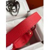 Hermes Lindy 26 Handmade Bag In Red Clemence Leather