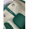 Hermes Garden Party 30 Handmade Bag in Malachite Clemence Leather