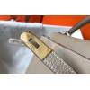 Hermes Kelly 25cm Retourne Bag in Tourterelle Clemence Leather GHW