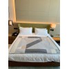 Hermes H Drapeau Blanket in Acier and Perle Cashmere