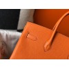 Hermes Birkin 35 Bag in Orange Clemence Leather with GHW