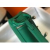 Hermes Lindy Mini Bag In Malachite Clemence Leather GHW