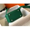 Hermes Lindy Mini Bag In Malachite Clemence Leather GHW