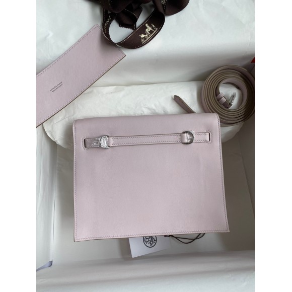 H**mes kelly danse ii bag in mauve pale evercolor calfskin