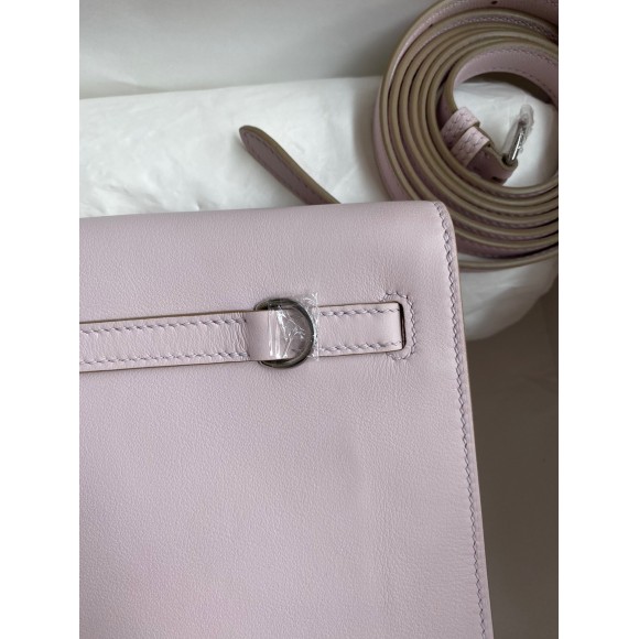 H**mes kelly danse ii bag in mauve pale evercolor calfskin