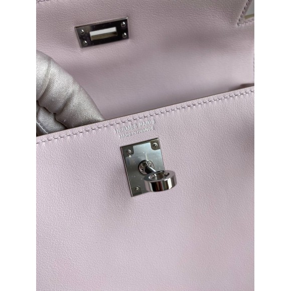 H**mes kelly danse ii bag in mauve pale evercolor calfskin