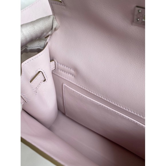 H**mes kelly danse ii bag in mauve pale evercolor calfskin