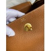 Hermes Lindy 26 Handmade Bag In Gold Clemence Leather