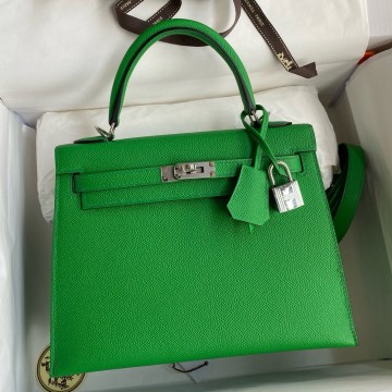 Hermes Kelly Sellier 28 Handmade Bag In Bamboo Epsom Calfskin Hermes Kelly Sellier 28 Handmade Bag In Bamboo Epsom Calfskin