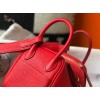 Hermes Lindy Mini Bag In Red Clemence Leather GHW