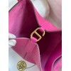 Hermes In The Loop 18 Handmade Bag in Rose Purple Clemence Leatherther
