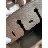 Hermes Birkin 25 Retourne Handmade Bag In Chocolat Chevre Mysore Leather