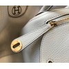 Hermes Lindy Mini Bag In Pearl Grey Clemence Leather GHW