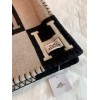 Hermes Avalon III Throw Blanket in Black Wool and Cashmere