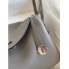 Hermes Lindy 26 Handmade Bag In Etain Clemence Leather