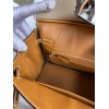 Hermes HSS Birkin 25 Bicolor Bag in Trench and Gold Epsom Calfskin