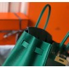 Hermes Birkin 35 Bag in Vert Vertigo Clemence Leather with GHW